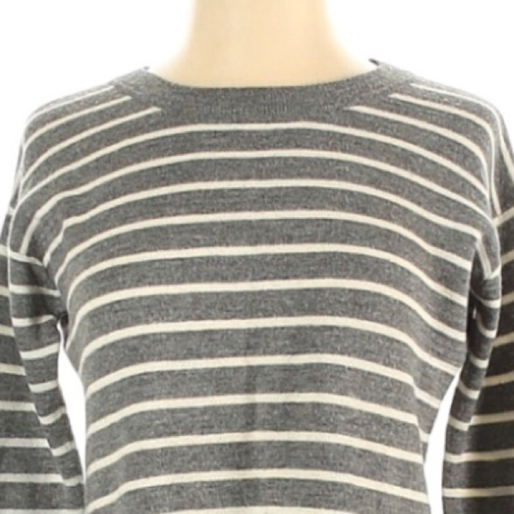 j.Crew Merino Wool Stripy Hi-Low Tunic Swe… - Picture 2 of 5